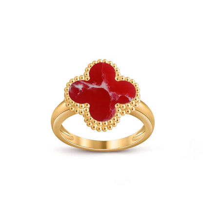 [LunaMar]LUCKY CLOVER VINTAGE GOLD RING COLLECTION