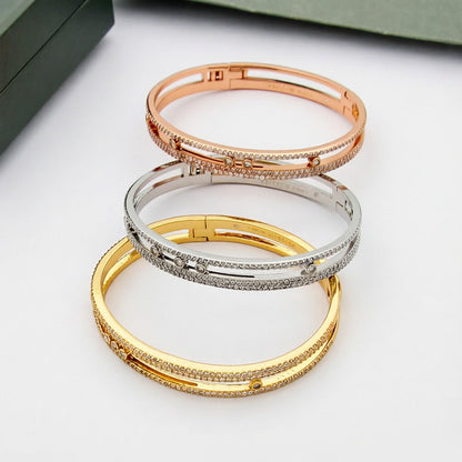 [LunaMar]MOVE ROMANE PAVÉ DIAMOND BANGLE BRACELET
