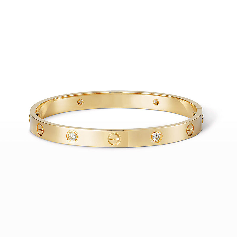 [LunaMar]CLASSIC 6.1MM LOVE BANGLE - 4-DIAMOND