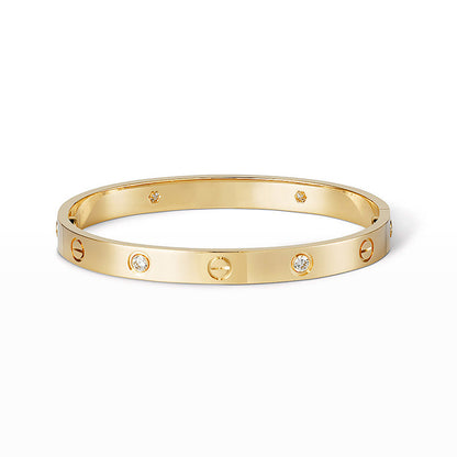 [LunaMar]CLASSIC 6.1MM LOVE BANGLE - 4-DIAMOND