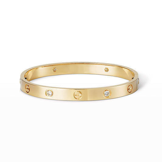 [LunaMar]CLASSIC 6.1MM LOVE BANGLE - 4-DIAMOND