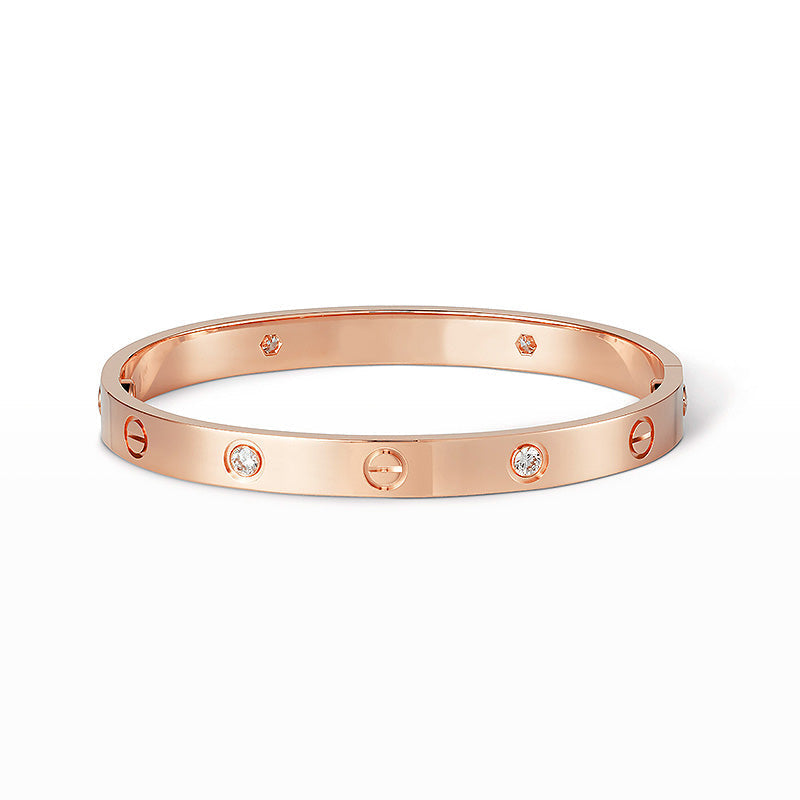 [LunaMar]CLASSIC 6.1MM LOVE BANGLE - 4-DIAMOND