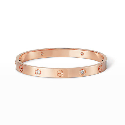 [LunaMar]CLASSIC 6.1MM LOVE BANGLE - 4-DIAMOND