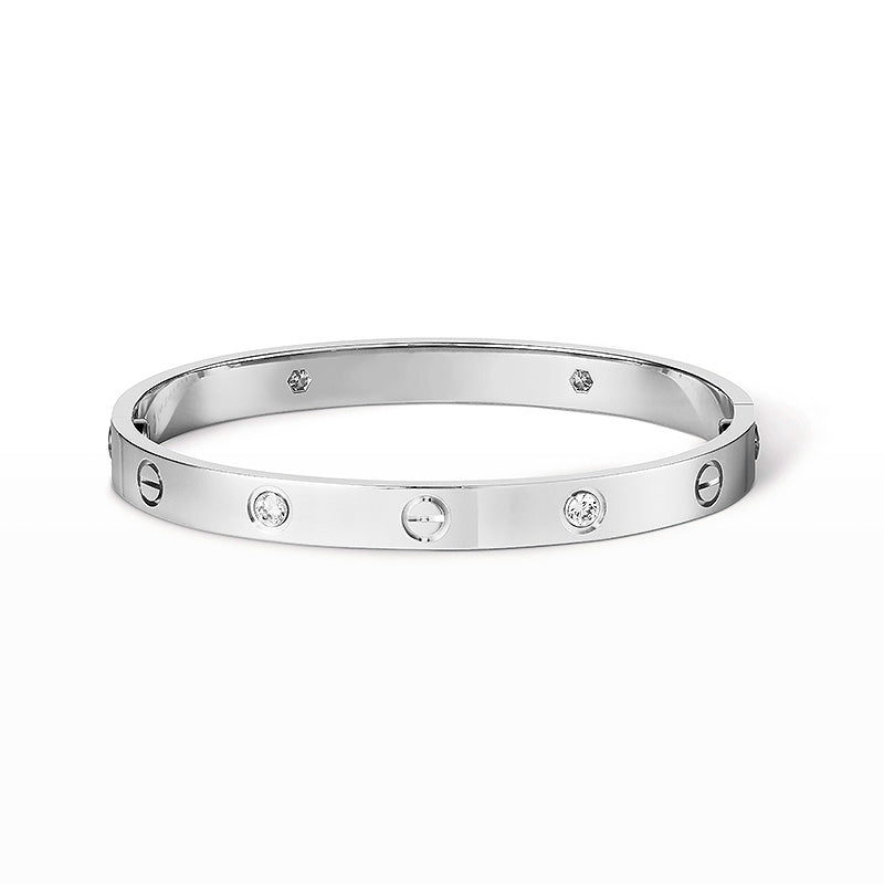[LunaMar]CLASSIC 6.1MM LOVE BANGLE - 4-DIAMOND