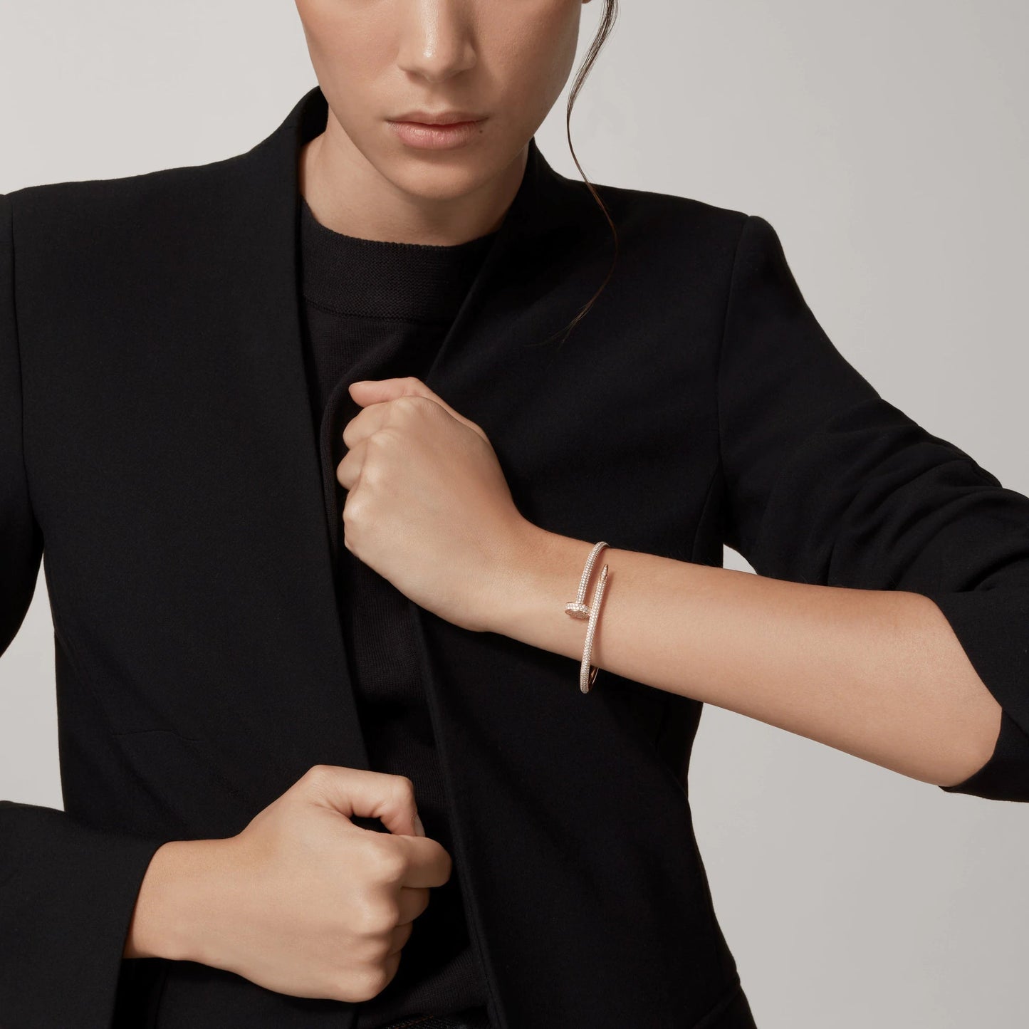 [LunaMar]JUSTE UN CLOU 3.5MM FULL PAVÉ NAIL BANGLE