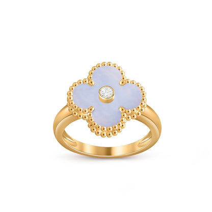 [LunaMar]LUCKY CLOVER DIAMOND-ACCENT GOLD RING COLLECTION