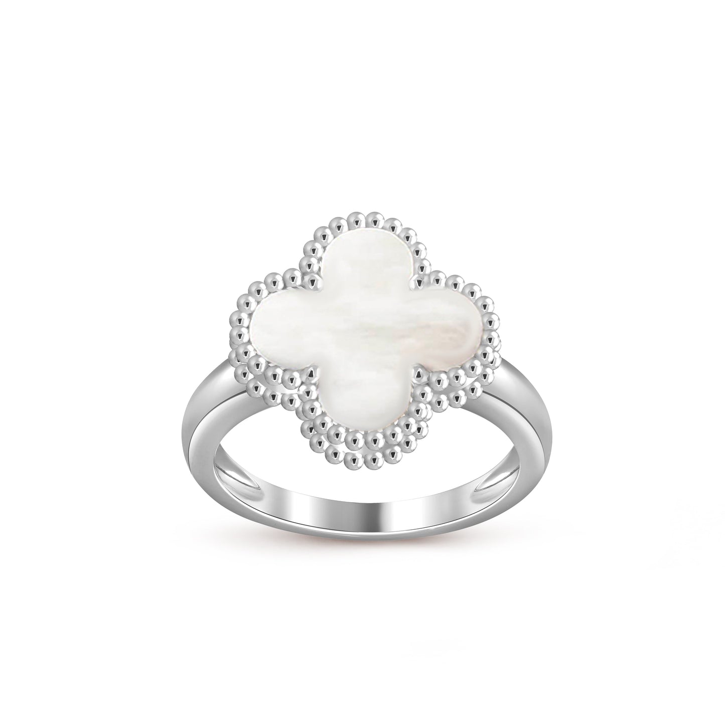 [LunaMar]LUCKY CLOVER VINTAGE WHITE GOLD RING COLLECTION