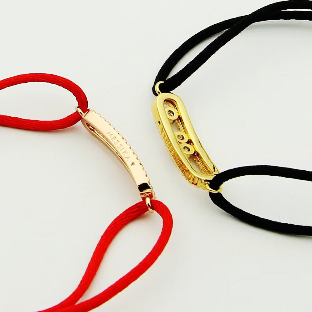 [LunaMar]CARE(S) PAVÉ CORD BRACELET