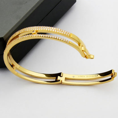 [LunaMar]MOVE ROMANE PAVÉ DIAMOND BANGLE BRACELET