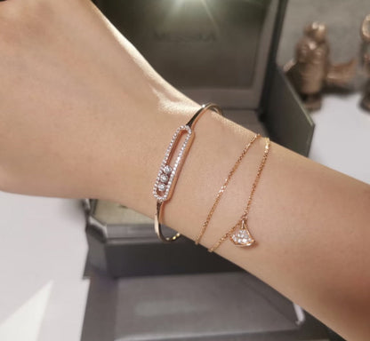 [LunaMar]MOVE PAVÉ DIAMOND BANGLE BRACELET M