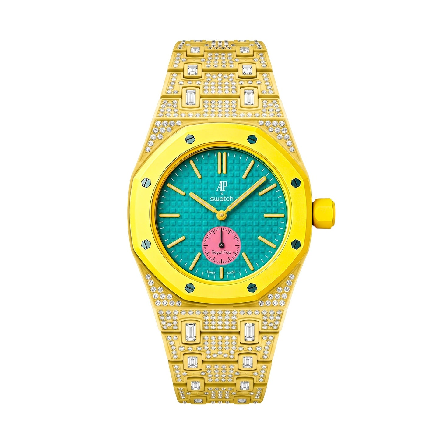 [LunaMar]Royal Oak Pop Exclusive Bioceramic Case & Bioceramic Strap Full Diamond