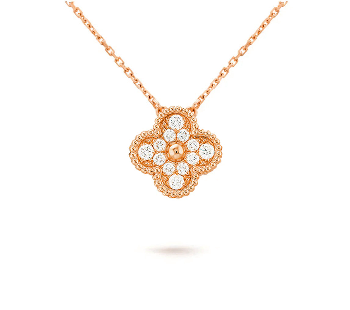 [LunaMar]15MM CLOVER FLOWER PENDANT NECKLACE COLLECTION