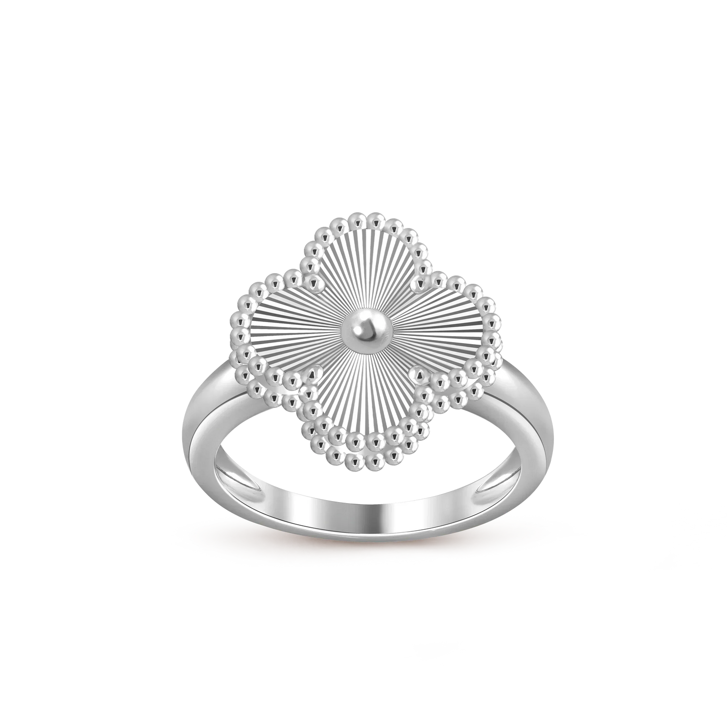 [LunaMar]LUCKY CLOVER VINTAGE WHITE GOLD RING COLLECTION