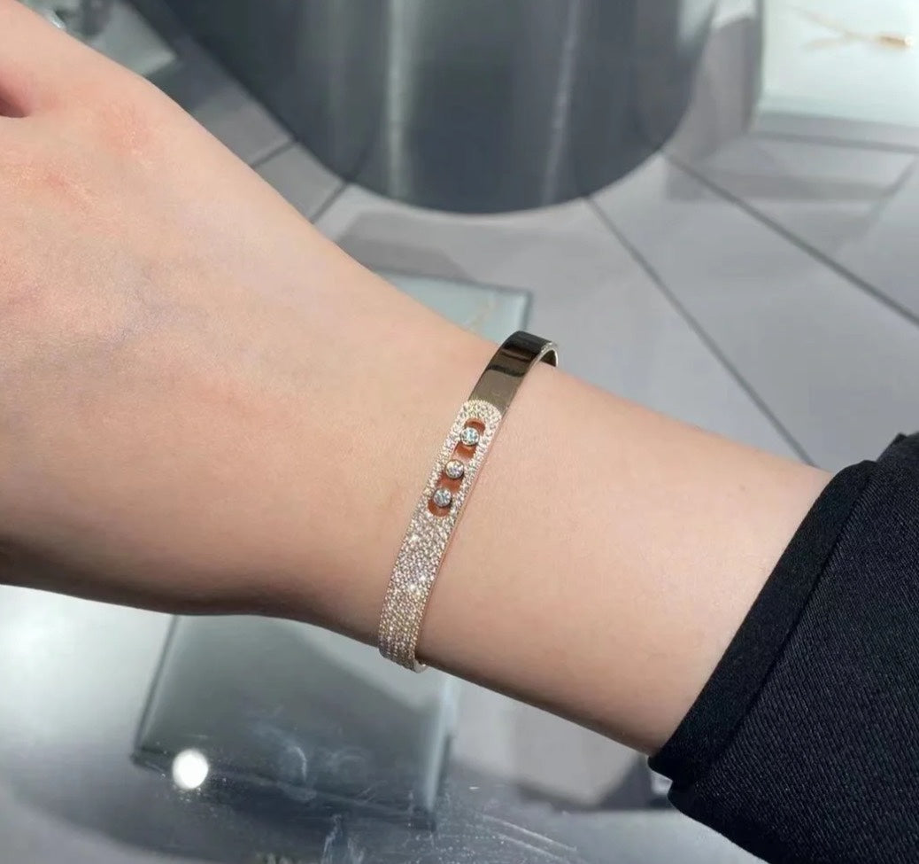 [LunaMar]MOVE NOA PAVÉ DIAMOND BANGLE BRACELET