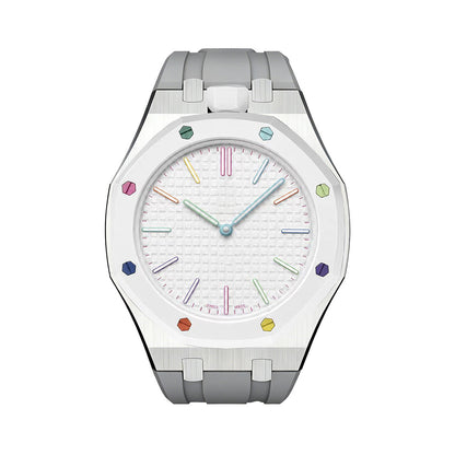 [LunaMar]OAK POP GRAY STEEL SILICONE STRAP