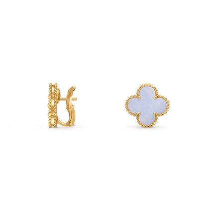 [LunaMar]15MM CLOVER FLOWER STUD EARRINGS GOLD COLLECTION