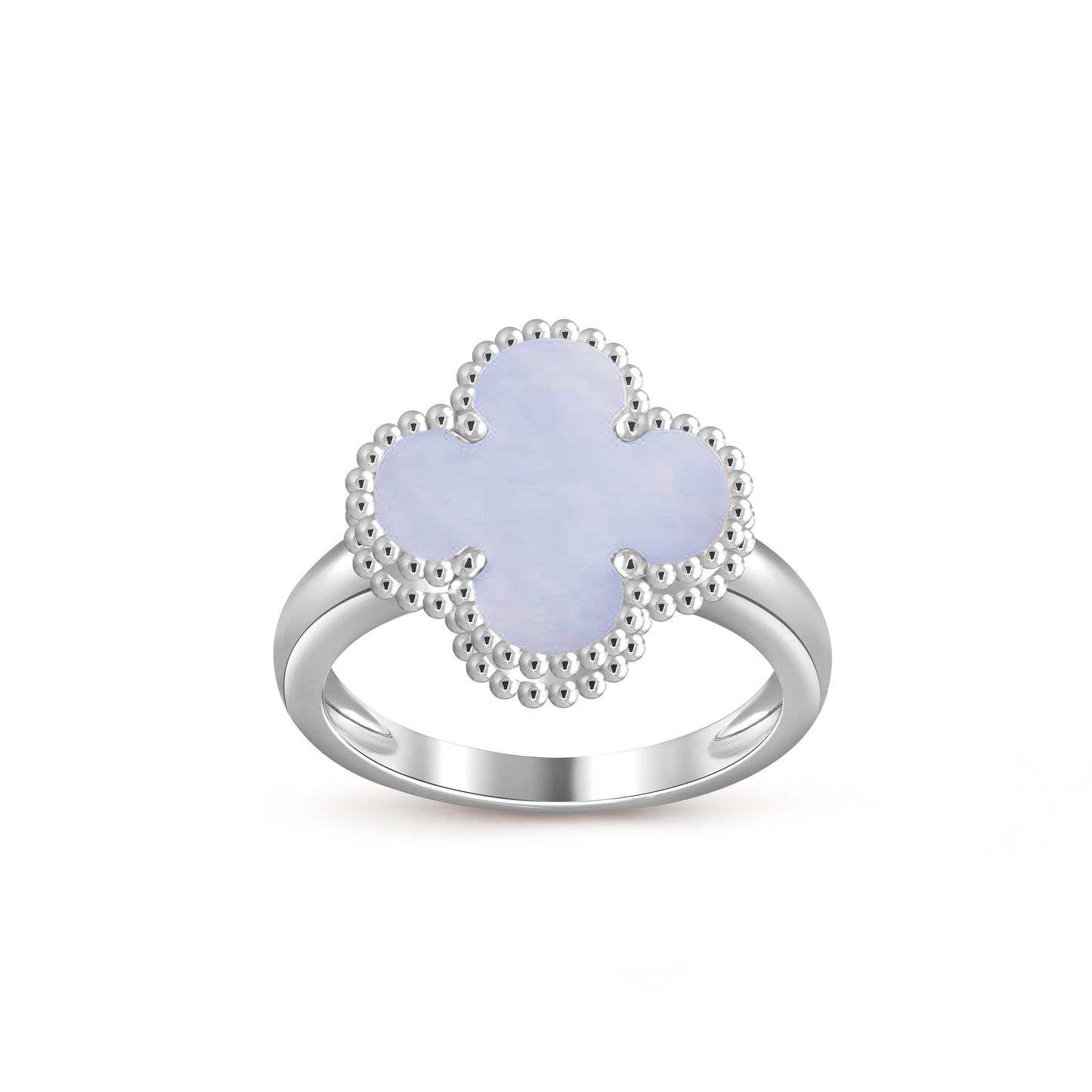[LunaMar]LUCKY CLOVER VINTAGE WHITE GOLD RING COLLECTION