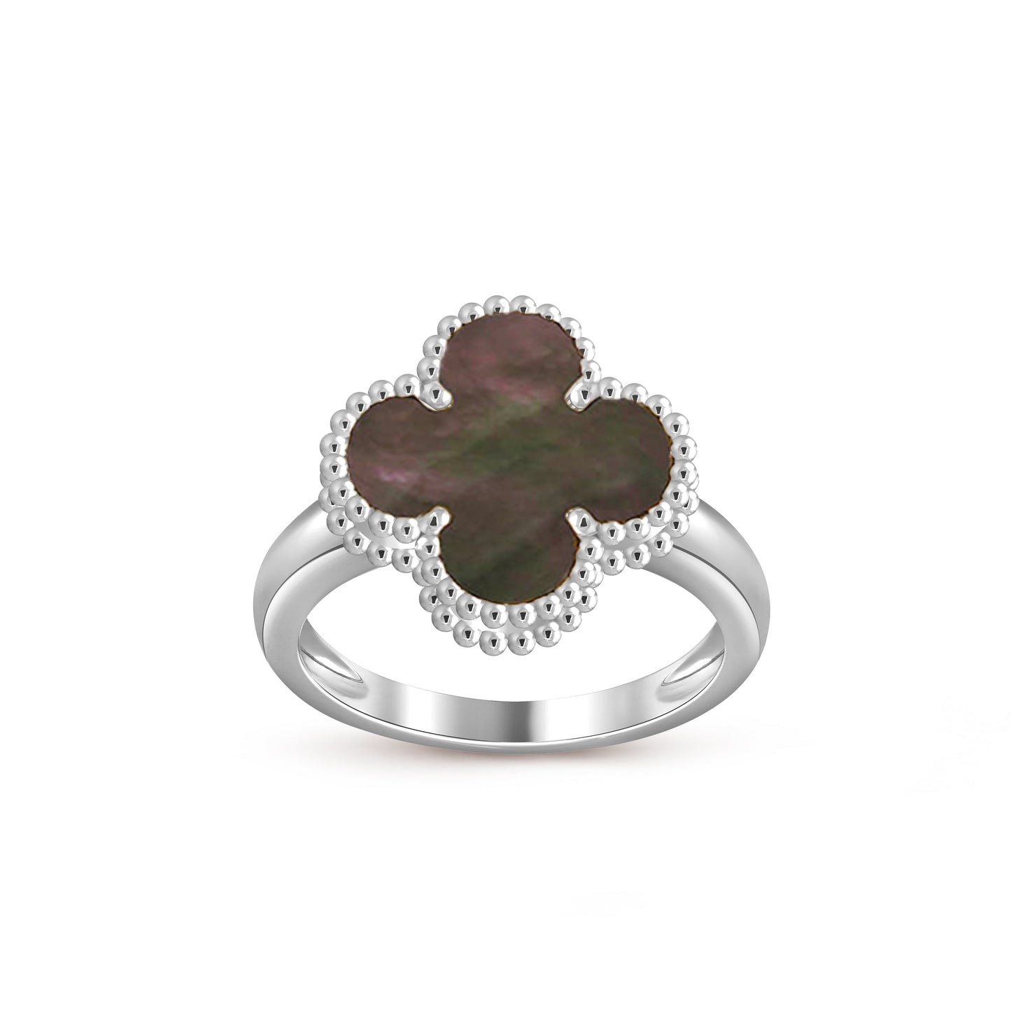 [LunaMar]LUCKY CLOVER VINTAGE WHITE GOLD RING COLLECTION