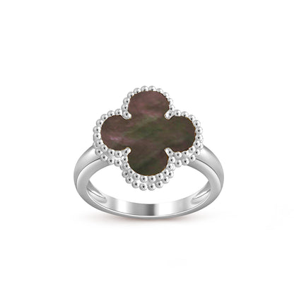 [LunaMar]LUCKY CLOVER VINTAGE WHITE GOLD RING COLLECTION