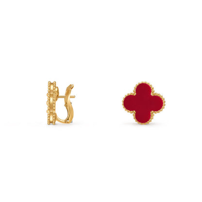 [LunaMar]15MM CLOVER FLOWER STUD EARRINGS GOLD COLLECTION
