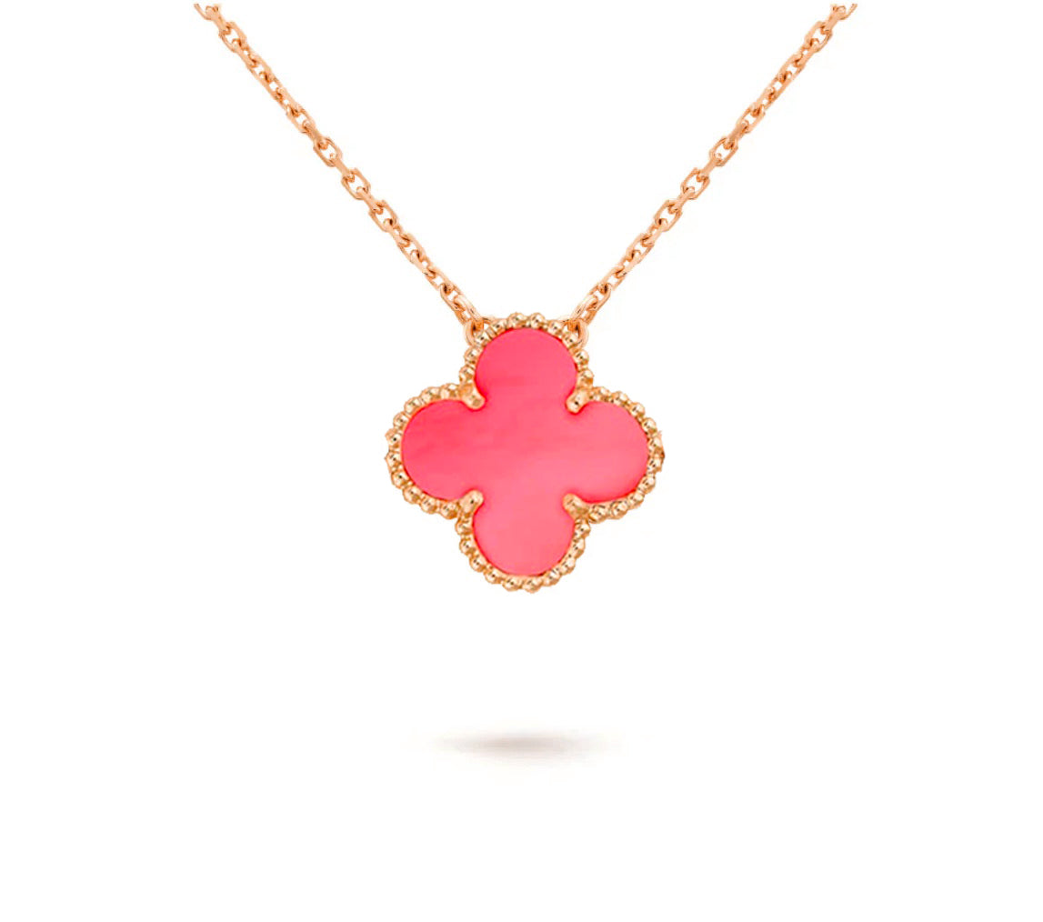 [LunaMar]15MM CLOVER FLOWER PENDANT NECKLACE COLLECTION