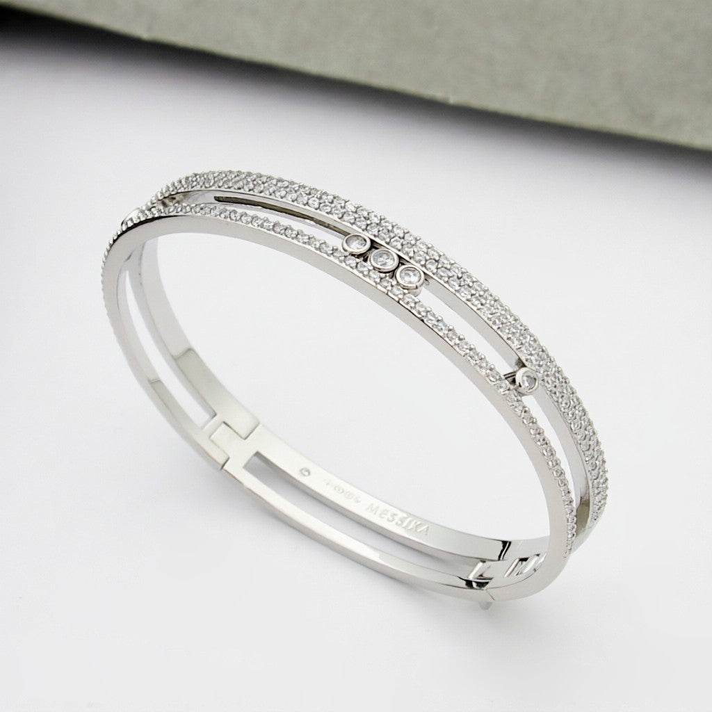 [LunaMar]MOVE ROMANE PAVÉ DIAMOND BANGLE BRACELET