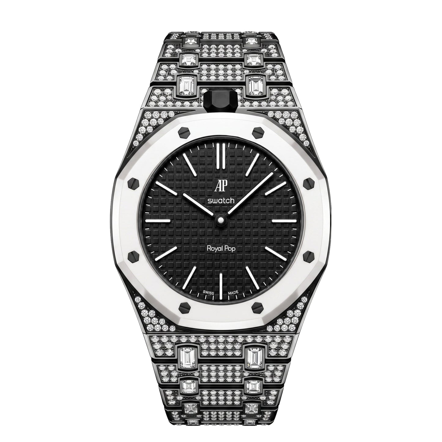[LunaMar]Royal Oak Pop Exclusive Bioceramic Case & Bioceramic Strap Full Diamond