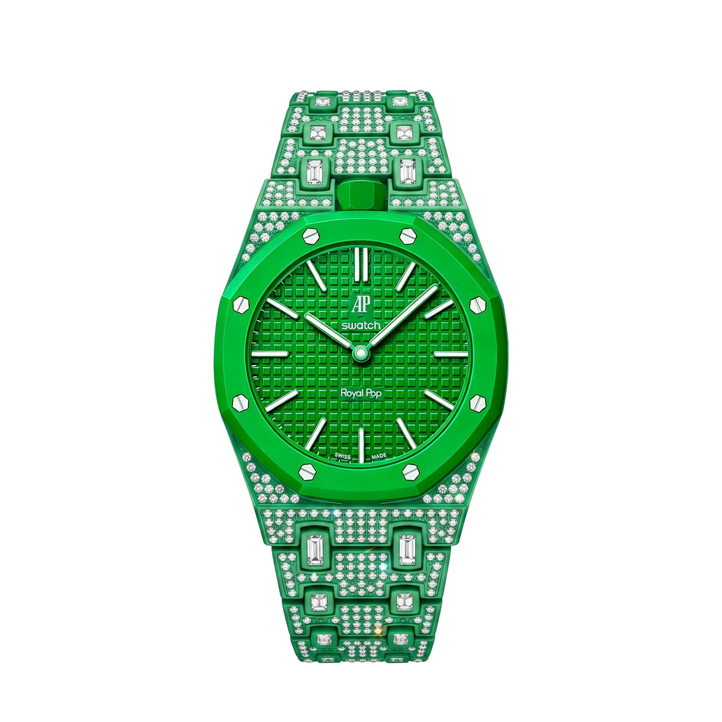[LunaMar]Royal Oak Pop Exclusive Bioceramic Case & Bioceramic Strap Full Diamond