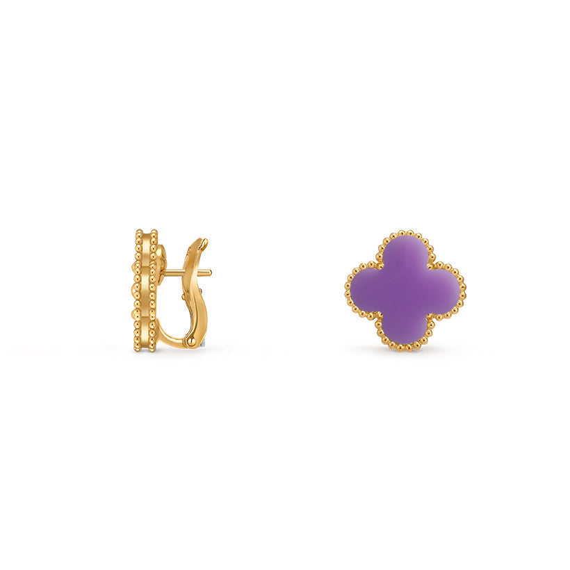 [LunaMar]15MM CLOVER FLOWER STUD EARRINGS GOLD COLLECTION