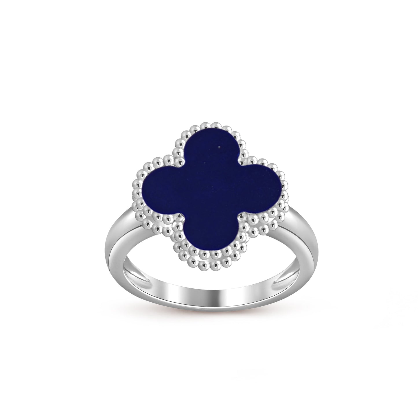 [LunaMar]LUCKY CLOVER VINTAGE WHITE GOLD RING COLLECTION