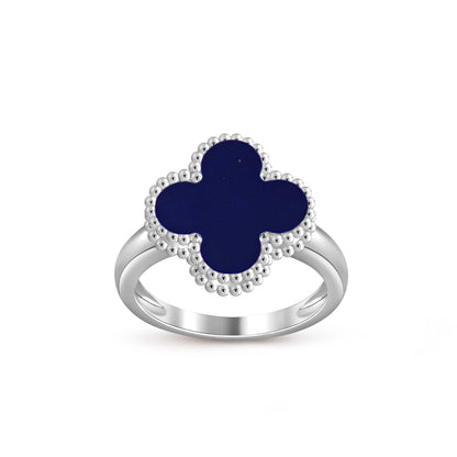 [LunaMar]LUCKY CLOVER VINTAGE WHITE GOLD RING COLLECTION