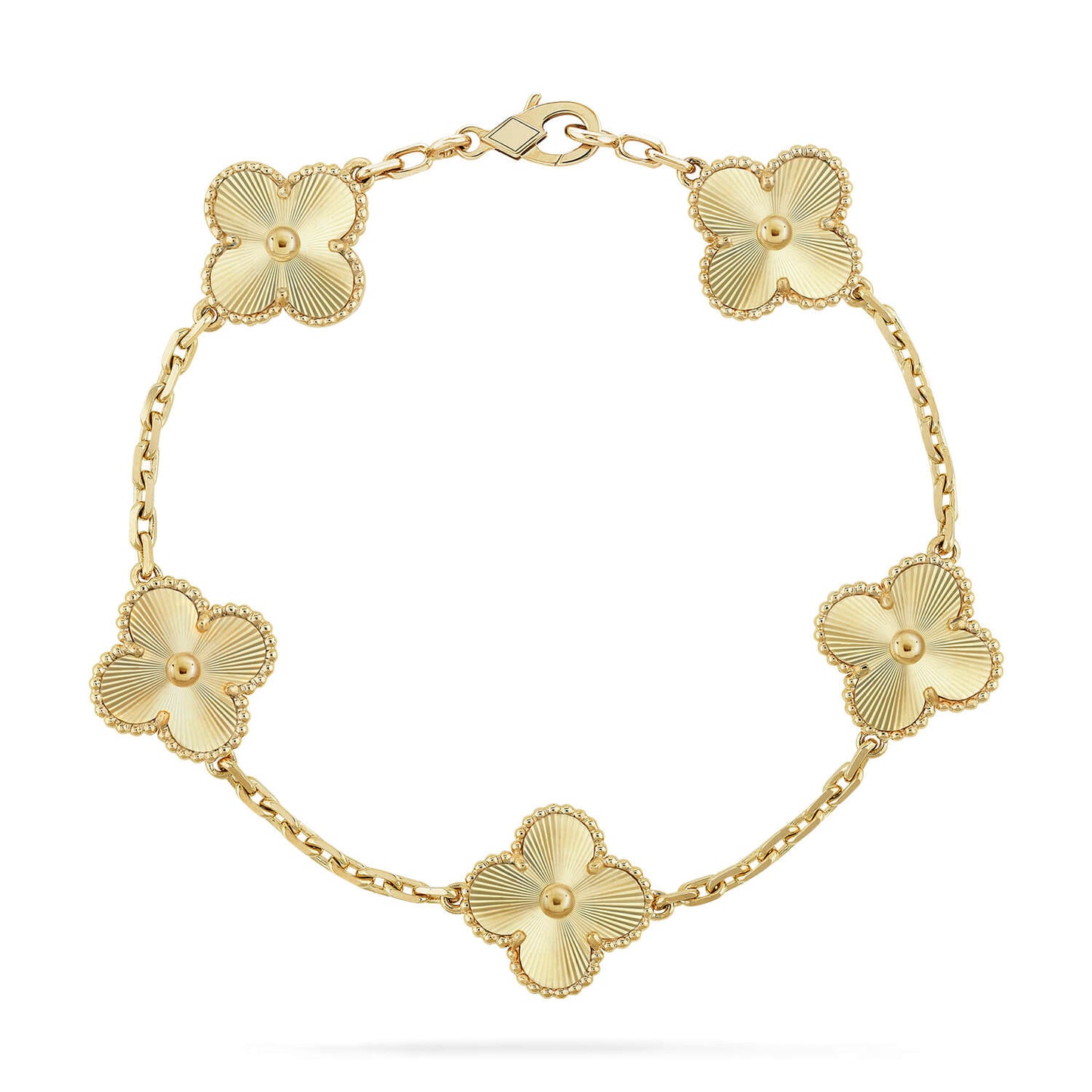 [LunaMar]LUCKY CLOVER 5-MOTIF BRACELET - LASER COLLECTION