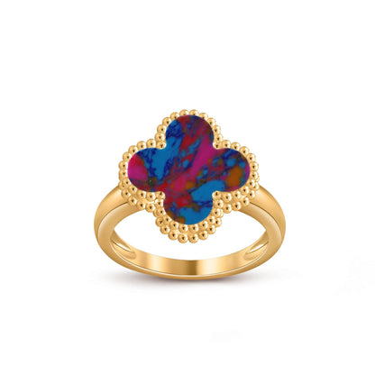[LunaMar]LUCKY CLOVER VINTAGE GOLD RING COLLECTION