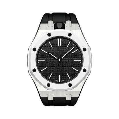 [LunaMar]OAK POP BLACK STEEL SILICONE STRAP