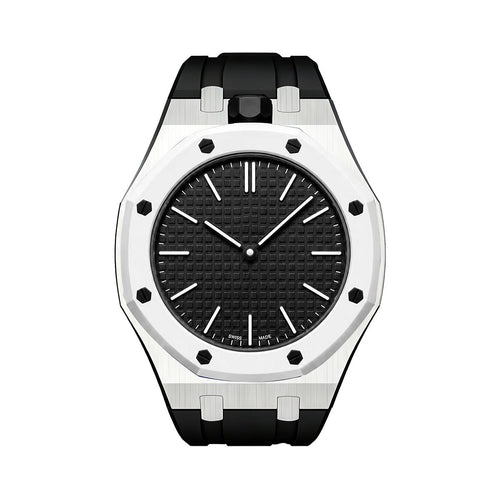 [LunaMar]OAK POP BLACK STEEL SILICONE STRAP