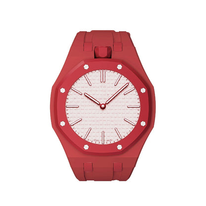 [LunaMar]OAK POP EXCLUSIVE RED SILICONE STRAP