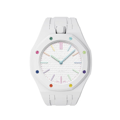 [LunaMar]OAK POP EXCLUSIVE  WHITE SILICONE STRAP