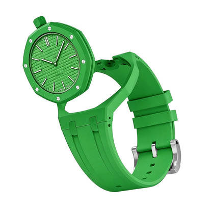 [LunaMar]OAK POP EXCLUSIVE GREEN SILICONE STRAP