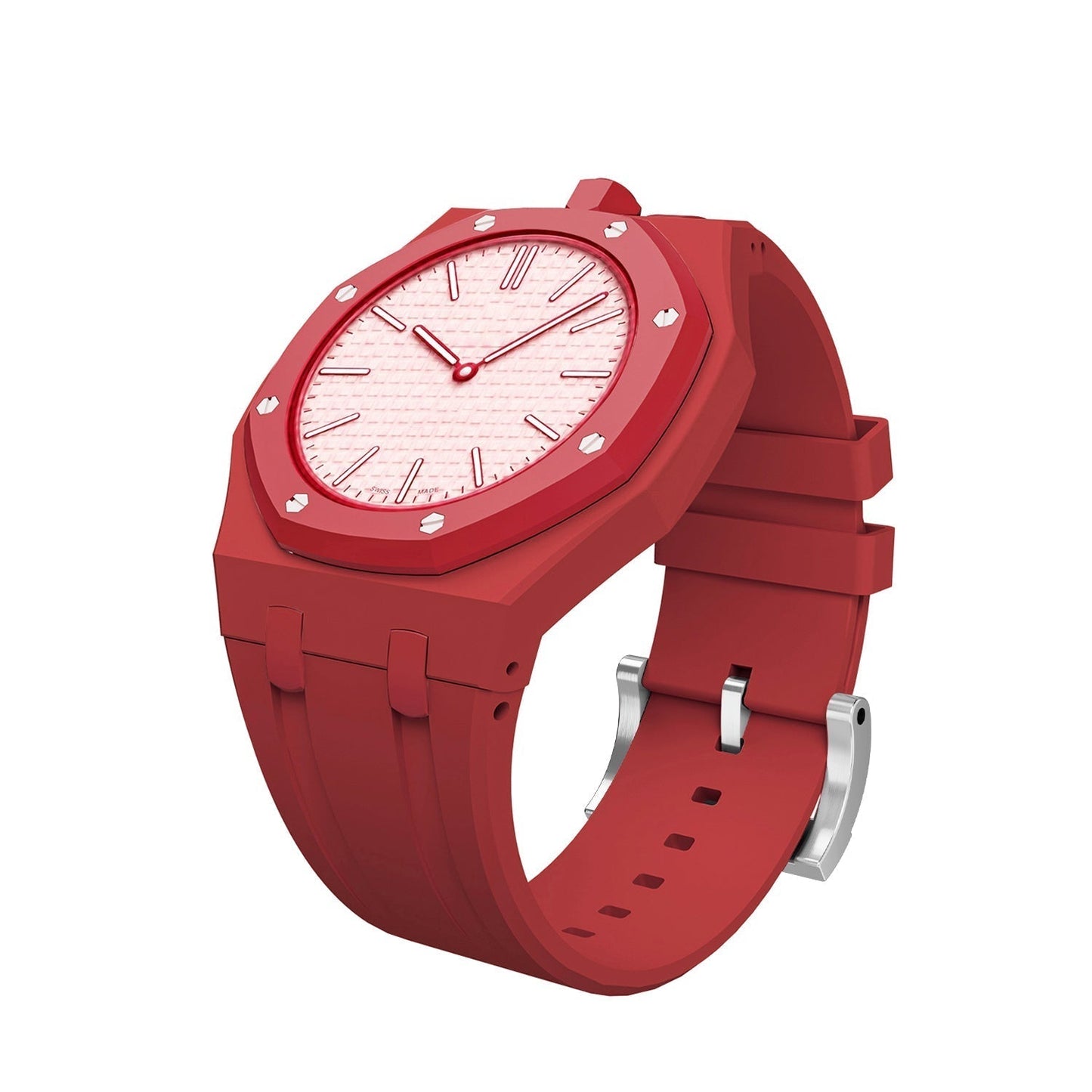 [LunaMar]OAK POP EXCLUSIVE RED SILICONE STRAP