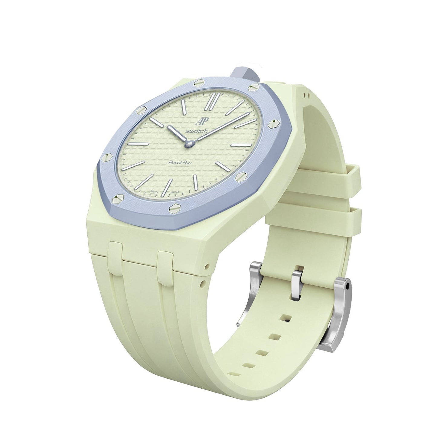 [LunaMar]OAK POP EXCLUSIVE CREAMY YELLOW SILICONE STRAP