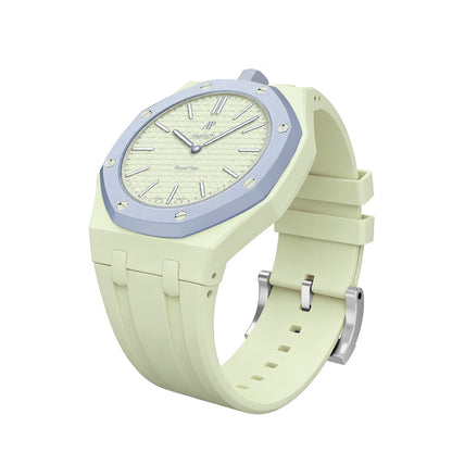 [LunaMar]OAK POP EXCLUSIVE CREAMY YELLOW SILICONE STRAP