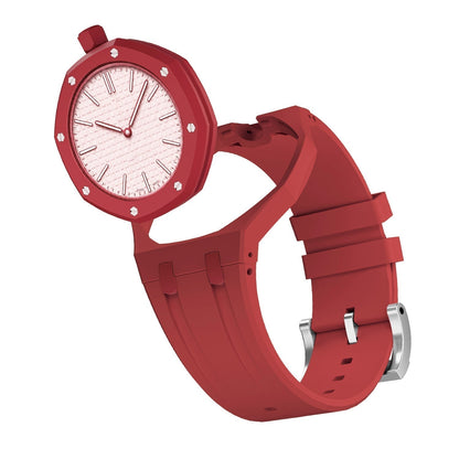 [LunaMar]OAK POP EXCLUSIVE RED SILICONE STRAP