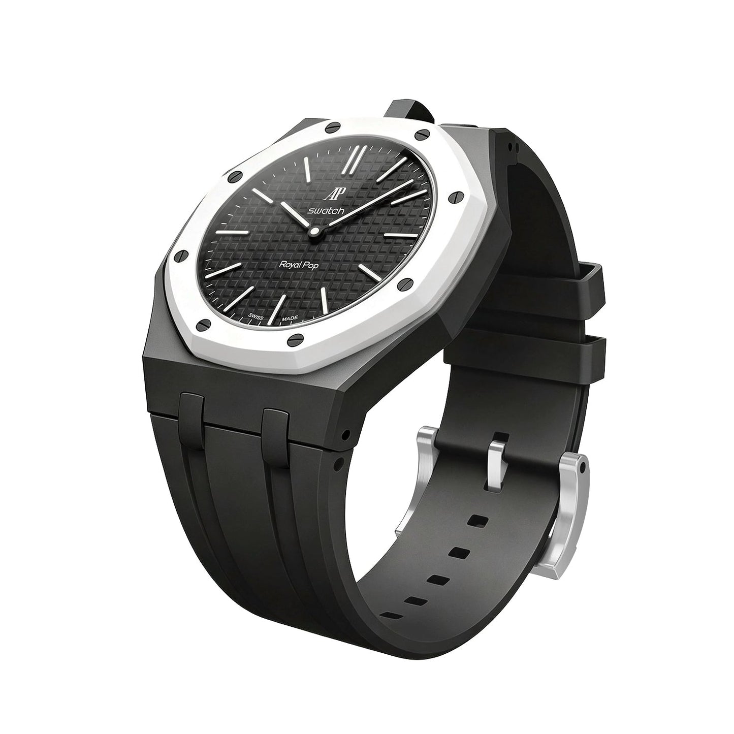 [LunaMar]OAK POP EXCLUSIVE BLACK SILICONE STRAP