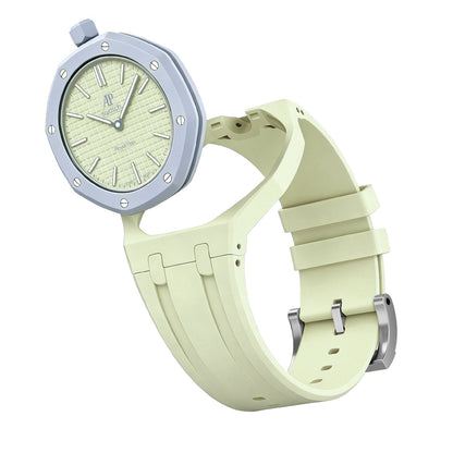 [LunaMar]OAK POP EXCLUSIVE CREAMY YELLOW SILICONE STRAP
