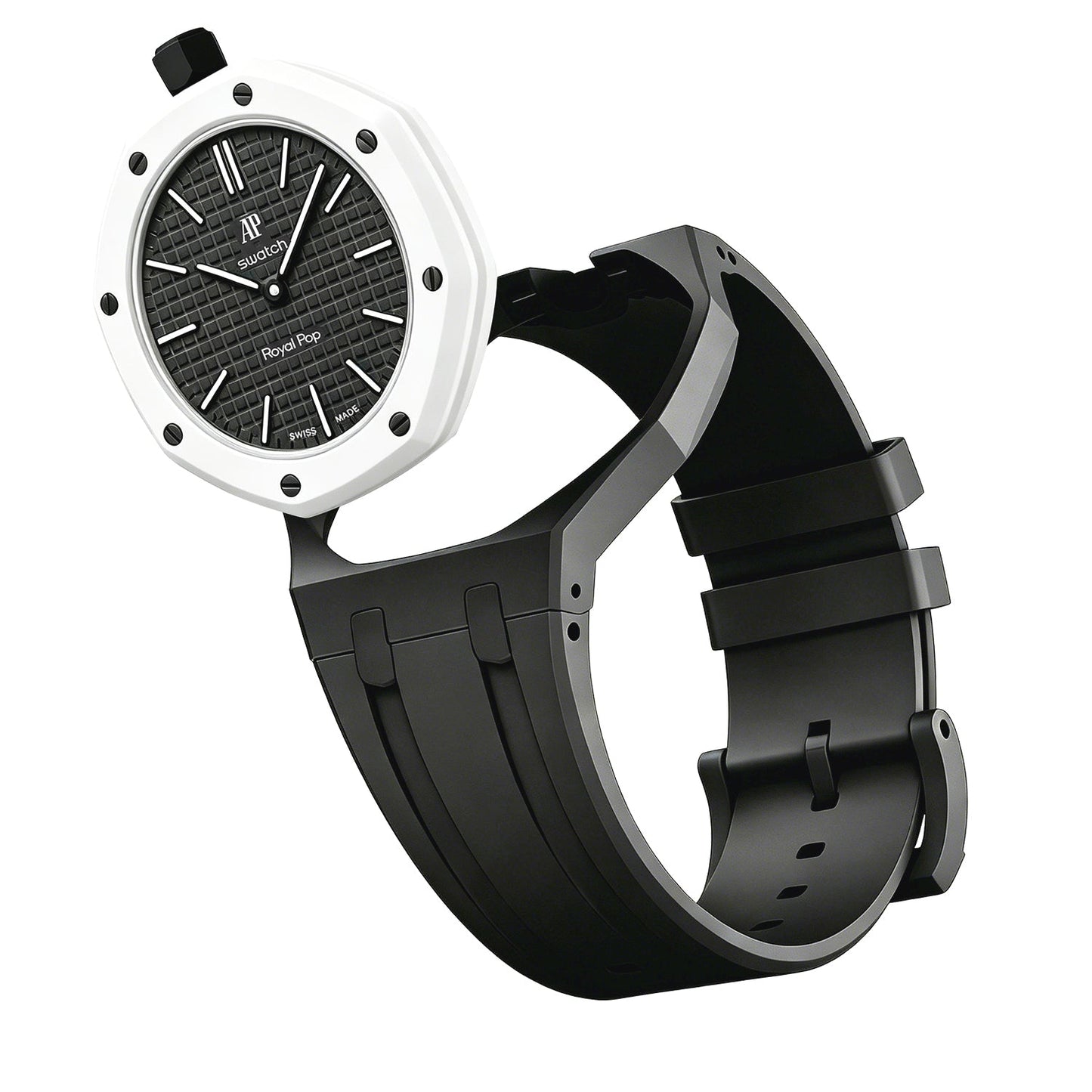 [LunaMar]OAK POP EXCLUSIVE BLACK SILICONE STRAP