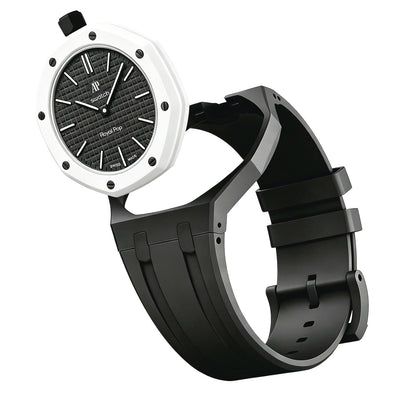 [LunaMar]OAK POP EXCLUSIVE BLACK SILICONE STRAP