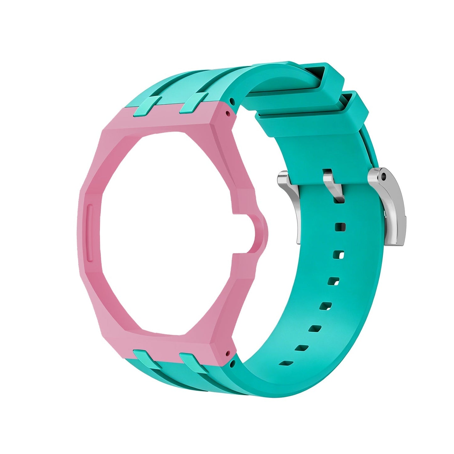 [LunaMar]OAK POP EXCLUSIVE PINK AND GREEN SILICONE STRAP