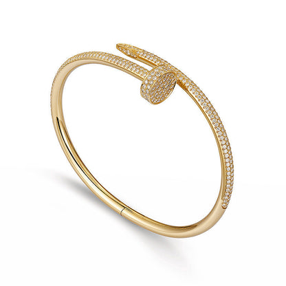 [LunaMar]JUSTE UN CLOU 3.5MM FULL PAVÉ NAIL BANGLE