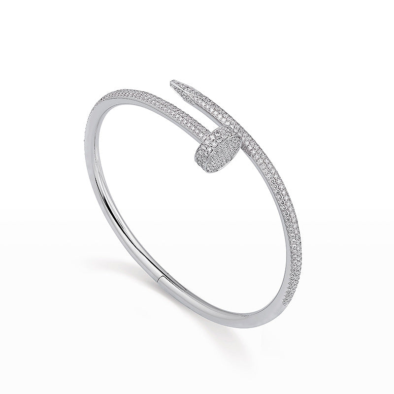 [LunaMar]JUSTE UN CLOU 3.5MM FULL PAVÉ NAIL BANGLE