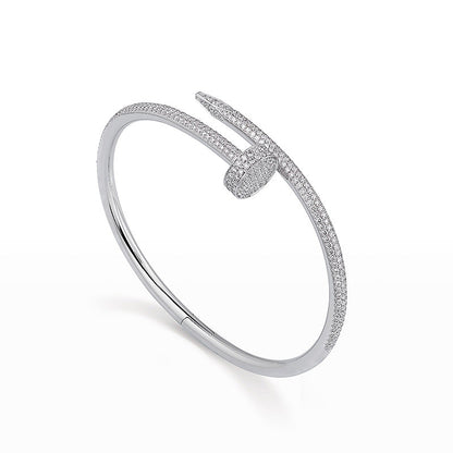 [LunaMar]JUSTE UN CLOU 3.5MM FULL PAVÉ NAIL BANGLE